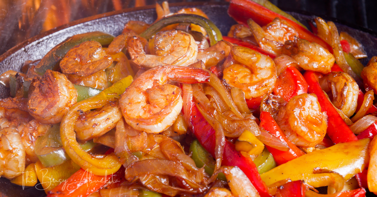 keto sheet pan shrimp fajita